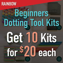 Load image into Gallery viewer, 10 x $20: Rainbow Beginners Dotting Tool Kits