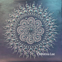 Load image into Gallery viewer, Underwater Crop Circle Mandala Painting on Wood Board by Christina Lee
