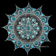Load image into Gallery viewer, Blue Snow Star 12" x 12" Mandala