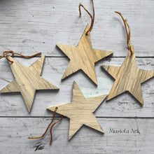 Load image into Gallery viewer, Unpainted Handmade Wooden Star by Mustofa Art