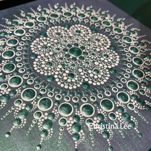 Load image into Gallery viewer, Underwater Crop Circle Mandala Painting on Wood Board by Christina Lee