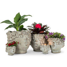 Load image into Gallery viewer, Lg Kissing Face Planter-11"H-463