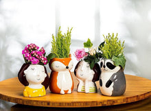 Load image into Gallery viewer, Sitting Raccoon Planter/Vase-4"H