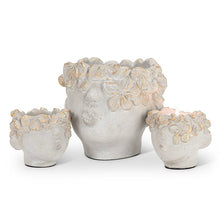 Load image into Gallery viewer, Mini Kissing Face Planter w/Gold-4" H