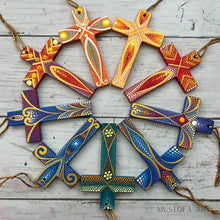 Load image into Gallery viewer, Custom Small Hand Painted Cross Ornament's by Mustofa Art