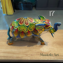 Load image into Gallery viewer, Medium Elephant Hand Carved and Painted by Mustofa Art