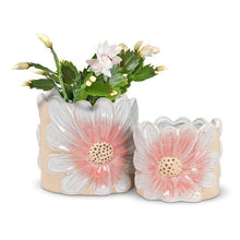 Load image into Gallery viewer, Lg Pink Daisy Planter-6"H