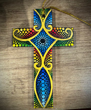 Load image into Gallery viewer, Custom Small Hand Painted Cross Ornament's by Mustofa Art