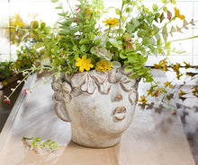 Load image into Gallery viewer, Lg Kissing Face Planter-11"H-463