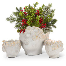 Load image into Gallery viewer, Mini Kissing Face Planter w/Gold-4" H