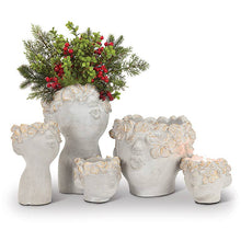 Load image into Gallery viewer, Mini Kissing Face Planter w/Gold-4" H