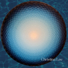 Load image into Gallery viewer, Blue and White Dragon Scales 12" diameter painting on canvas