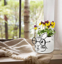 Load image into Gallery viewer, Small Bunny Planter with Glasses-3.5&quot;H
