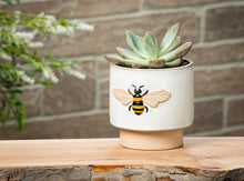 Load image into Gallery viewer, Md Single Emboss Bee Planter-4&quot; H
