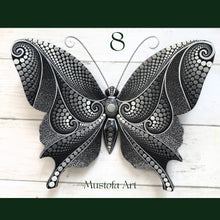 Load image into Gallery viewer, Large Magical Butterfly Hand carved and Dot Painted by Mustofa Art Various Options
