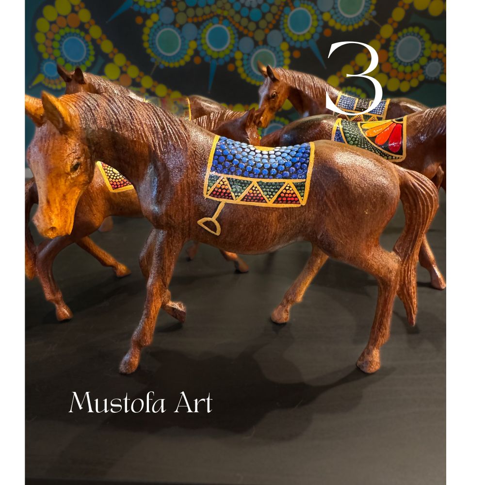 Mustofa Hand Carved Horse Multiple Options