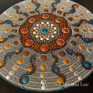 Jupiter Mandala 12" x 12" on Wood Board