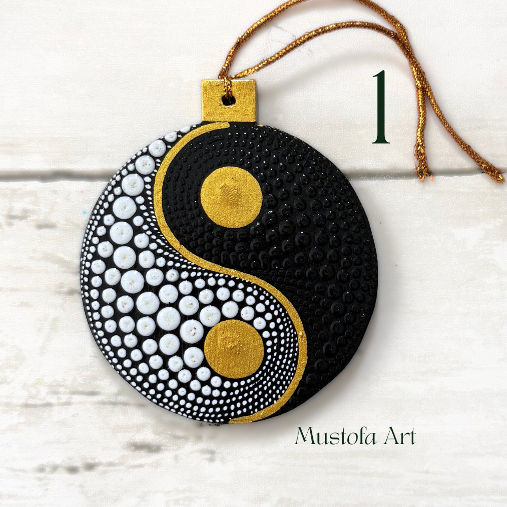 Mustofa's Round Christmas Ornament Collection Multiple Options