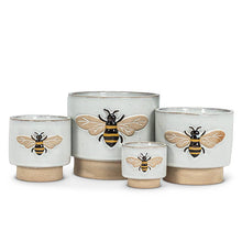 Load image into Gallery viewer, Md Single Emboss Bee Planter-4&quot; H

