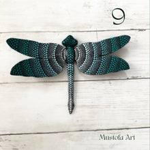 Load image into Gallery viewer, Magical Dragonfly Hand carved and Dot Painted by Mustofa Art Various Options
