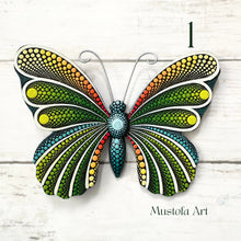 Load image into Gallery viewer, Mini Magical Butterfly Hand carved and Dot Painted by Mustofa Art Various Options
