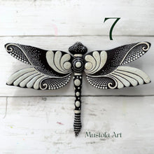 Load image into Gallery viewer, Magical Dragonfly Hand carved and Dot Painted by Mustofa Art Various Options

