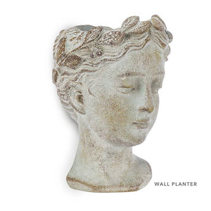 Small Woman Head Wall Planter-6.5"H