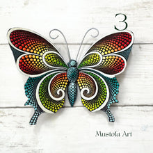 Load image into Gallery viewer, Mini Magical Butterfly Hand carved and Dot Painted by Mustofa Art Various Options
