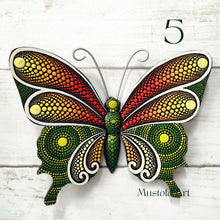 Load image into Gallery viewer, Mini Magical Butterfly Hand carved and Dot Painted by Mustofa Art Various Options
