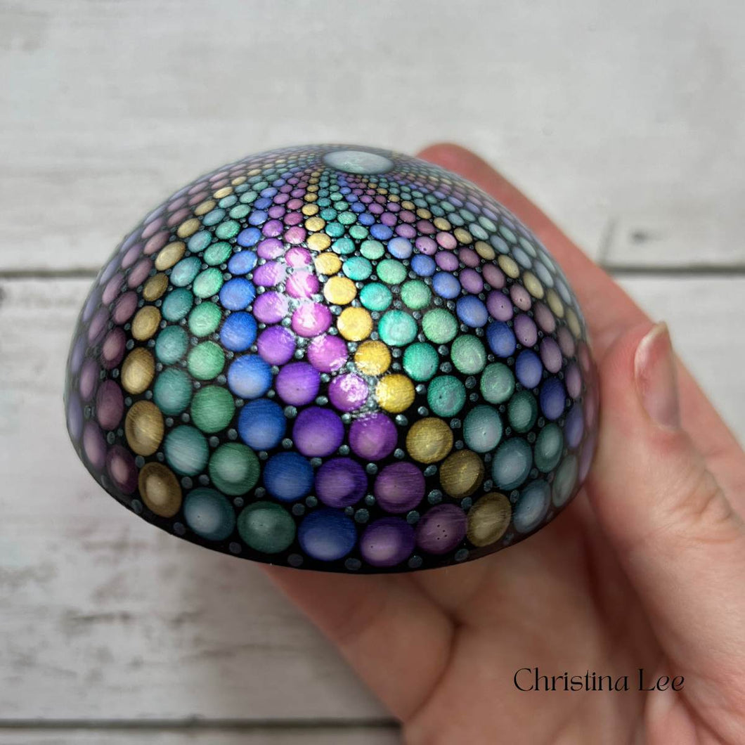 Iridescent Sacred Mandala by Christina Lee