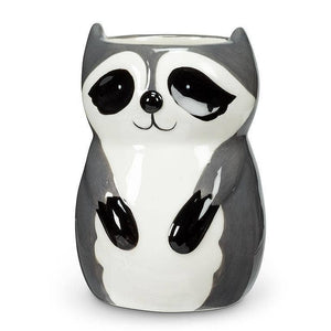 Sitting Raccoon Planter/Vase-4"H