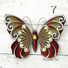 Load image into Gallery viewer, Mini Magical Butterfly Hand carved and Dot Painted by Mustofa Art Various Options
