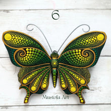 Load image into Gallery viewer, Mini Magical Butterfly Hand carved and Dot Painted by Mustofa Art Various Options
