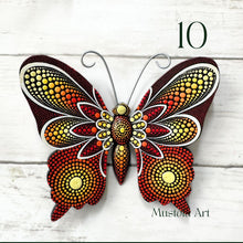 Load image into Gallery viewer, Mini Magical Butterfly Hand carved and Dot Painted by Mustofa Art Various Options
