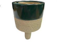 Load image into Gallery viewer, Three-Legged Aztec Pot with Face, 3 assorted colors - 4.25&quot;
