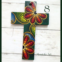 Load image into Gallery viewer, Custom Medium Hand Painted Cross by Mustofa Art
