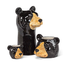 Load image into Gallery viewer, Small Black Bear Planter-2.5&quot;H
