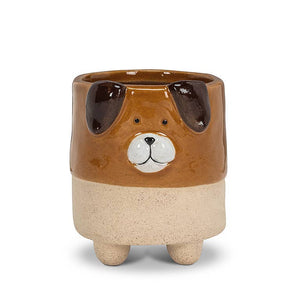 Sm Dog on Legs Planter-3.5" H