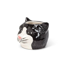 Load image into Gallery viewer, Small Black Cat Planter-2.5&quot;H
