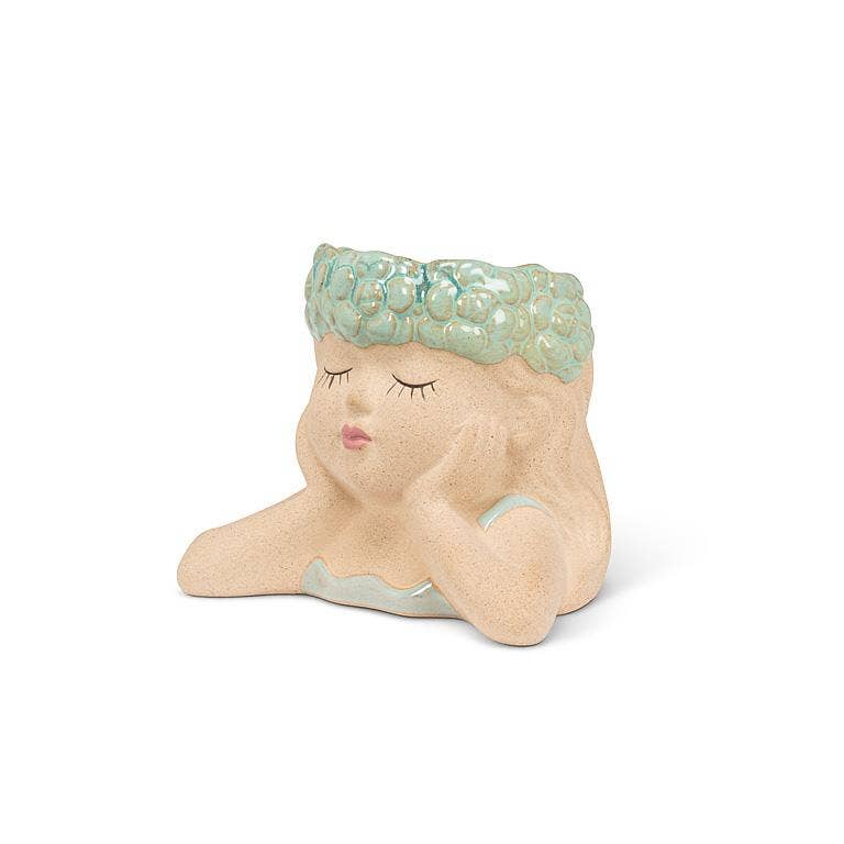 Small Head in Hands Planter-3