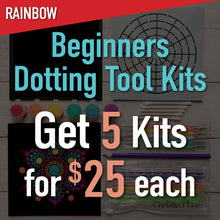 Load image into Gallery viewer, 5 x $25: Rainbow Beginners Dotting Tool Kits
