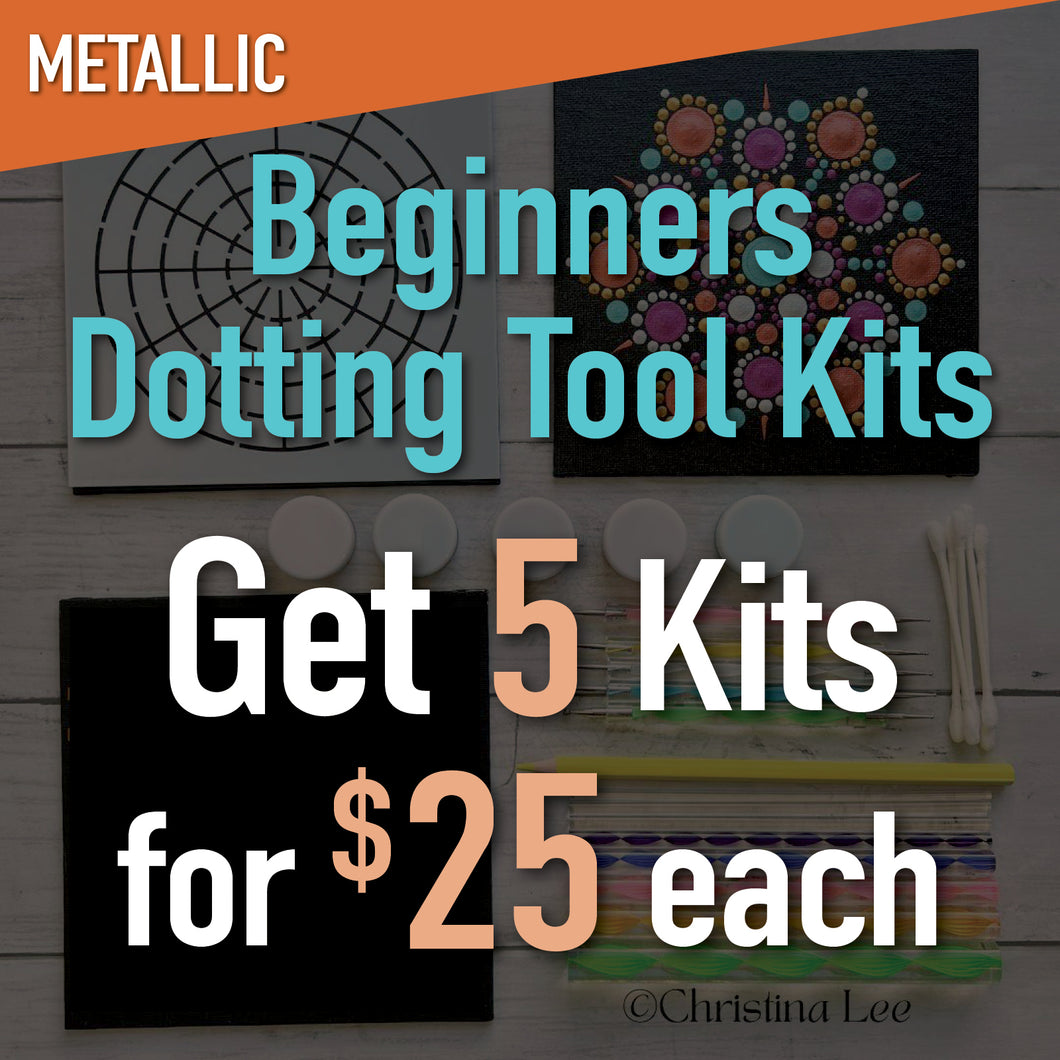 5 x $25: Metallic Beginners Dotting Tool Kits