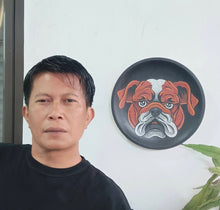 Load image into Gallery viewer, Beautiful Wooden Plate Hand Painted by Mustofa Art *Multiple Options
