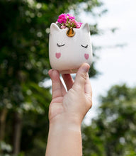 Load image into Gallery viewer, Sm Sleeping Unicorn Planter-3.5&quot;H

