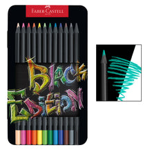 Load image into Gallery viewer, Super Soft Black Edition Colored Pencils, Gift Tin of 12

