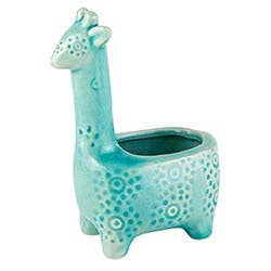 Lake Blue Giraffe Planter Sm