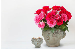 Lg Kissing Face Planter-11"H-463