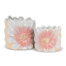 Load image into Gallery viewer, Lg Pink Daisy Planter-6&quot;H
