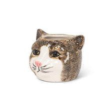 Load image into Gallery viewer, Small Tabby Cat Planter-2.5&quot;H
