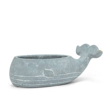 Load image into Gallery viewer, Sm Whale Low Planter-8&quot;L
